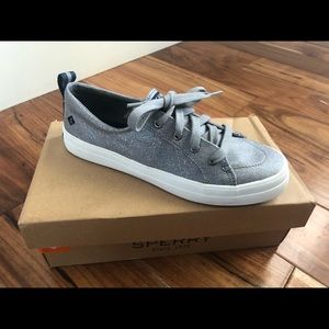 Never worn! Women’s Sperry gray confetti sneakers